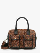 Cross Body Tas Leopard Leder Paul marius Bruin leopard DANDSLEO